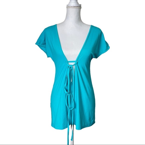 Lululemon Dance Chill Tunic Turquoise Blue - Picture 1 of 10